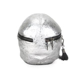 3D Bags Black Suede Skull Cross Body Shoulder Bag Mini Handle Handbags Silver Rossie Viren