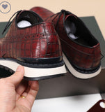 Preorder  Crocodile Leather Sneaker Shoes Retro Grey