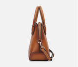Womens Vintage Leather Top Handle Satchel Bag
