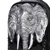 3D Animal Backpack Elephant Backpack For Collage Punk Studded Knapsacks Zoo Animal Bag For Children School For Boys Girls