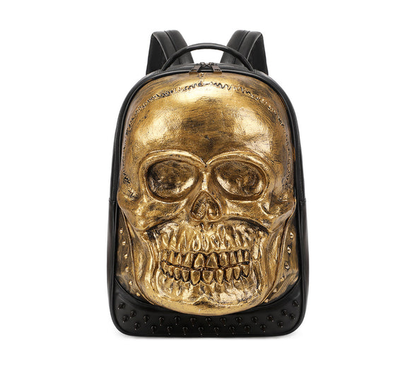 3D Bags Fashion Smile Studded Skull Backpack