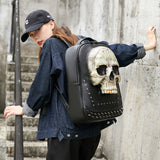 3D Skull Backpack, 3D Kreepsville Skull ，Luminous Skull Backpack,Large Leisure Backpack Bag