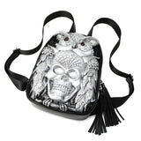 3D Skull Backpack ,3D Skull Owl Small Backpack