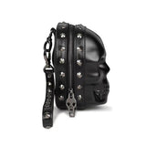 3D Skull Handle Wrist Bag Black