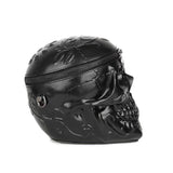 3D Skull Messenger Shoulder Bag Black