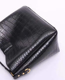Black Crocodile Leather Medium Hobo Bag  & Purse For Women