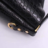 Black Crocodile Leather Medium Hobo Bag  & Purse For Women