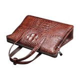 Classic Genuine Crocodile Briefcase, Laptop Bag,	 Men's Book Bag