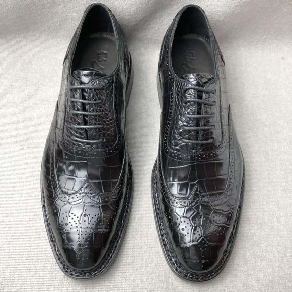 Copy of Men's Suede Crocodile Leather Norwegian Stitch Chelsea Boots