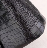 Crocodile Leather Drawstring Bucket Shoulder Purse Crossbody Bag,Large Capacity