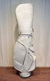 Crocodile Leather Golf Bags ,Golf Sets , Golf Cart Bags  & Golf Stand Bags White