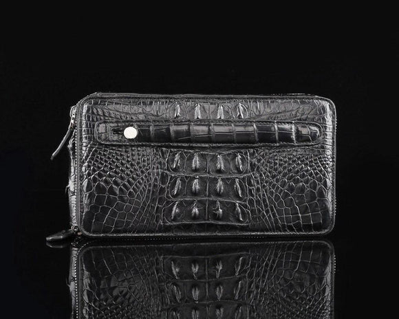 Crocodile  Leather Multi-Function Large Volumn Credit Card Clutch Wallet Bags