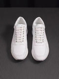 Crocodile Leather Sneaker Shoes White