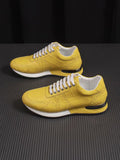 Crocodile Leather Sneaker Shoes Yellow