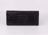 Crocodile Leather Top Handle Bag Black