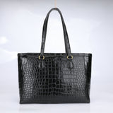 Crocodile Skin Leather Large Shopper Bag