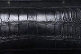 Crocodile Top Handle Bag Black