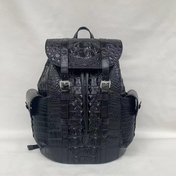 Customs Genuine Crocodile  Leather Backpack Small