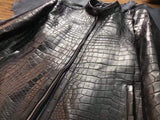 Exotic Crocodile Skin Vertical collar Jacket for Men