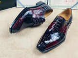 Formal Business Shoes -Genuine Crocodile Skin Leather Men's Lace-Up  Business Shoes Casual Comfortable Dress Shoe Male Suit Shoes