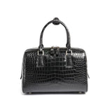Genuine Crocodile Belly Leather Pillow Bags, Speedy Tote Bags For Women