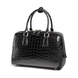 Genuine Crocodile Belly Leather Pillow Bags, Speedy Tote Bags For Women