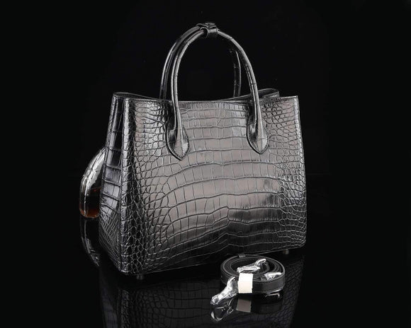 Genuine Crocodile Belly  Leather Tote  Handbag