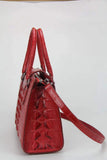 Genuine Crocodile Bone Leather Red Basic Top Handle Bag