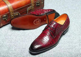 Genuine Crocodile Goodyear Welted Formal Derby Shoes