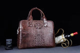 Genuine Crocodile Leather Briefcase With Password Knock