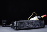 Genuine Crocodile Leather Briefcase With Password Knock