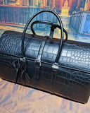Genuine Crocodile Leather Extra Large Holdall Overnight Weekend Travel Duffel Luggage Bag