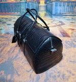 Genuine Crocodile Leather Extra Large Holdall Overnight Weekend Travel Duffel Luggage Bag