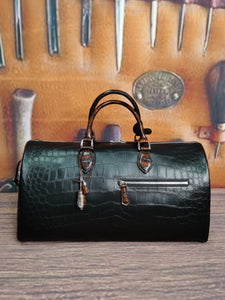 Genuine Crocodile Leather Extra Large Travel Duffel Boston Bag