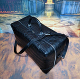 Genuine Crocodile Leather Large Holdall Overnight Weekend Travel Duffel Luggage Bag