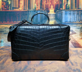 Genuine Crocodile Leather Large Holdall Overnight Weekend Travel Duffel Luggage Bag