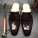 Genuine Crocodile Leather Penny Casual Loafers  Slip-On Slippers