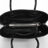 Genuine Crocodile Leather Top Handle Satchel Handbag Shoulder Bag Tote Purse Messenger Bags 30cm Black
