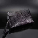 Genuine Crocodile  Leather Wristlet Wallet, Man  Wristlet Men Clutch Bag Small Wristlet Wallet