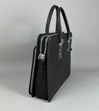 Genuine Ostrich Leather Briefcase Black