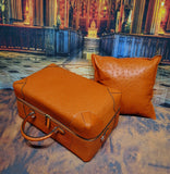 Genuine Ostrich Leather Large Travel Duffel Bag With Pillow