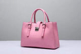 Genuine Siamese Crocodile  Belly Leather  Tote With Crossbody Strap Pink