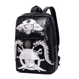 Halloween Skull Backpack 3D  Pirate Captain 14"Laptop Computer Handbags Knapsack For Teenager