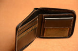 Handmade US Horween Shell Cordovan Leather Brown Short Wallet