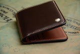 Handmade US Horween Shell Cordovan Leather Short Wallet Multi-card Holder Simple Wallets
