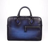 Large Vintage Smooth Cowhide Leather  Briefcases, Business Bags  And Laptop Computer Handbags