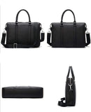 Luxury Vintage Leather Briefcase Shoulder Laptop Business Bag for Men