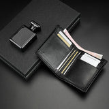 Men Bifold Leather Wallet- Genuine Crocodile Leather Belly Leather