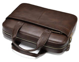 Men's brown leather Attache Briefcase Bag