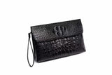 Men's Crocodile Bone Leather Business Clutch Wrist Bag Business Clutch Organizer Card Cash Holder